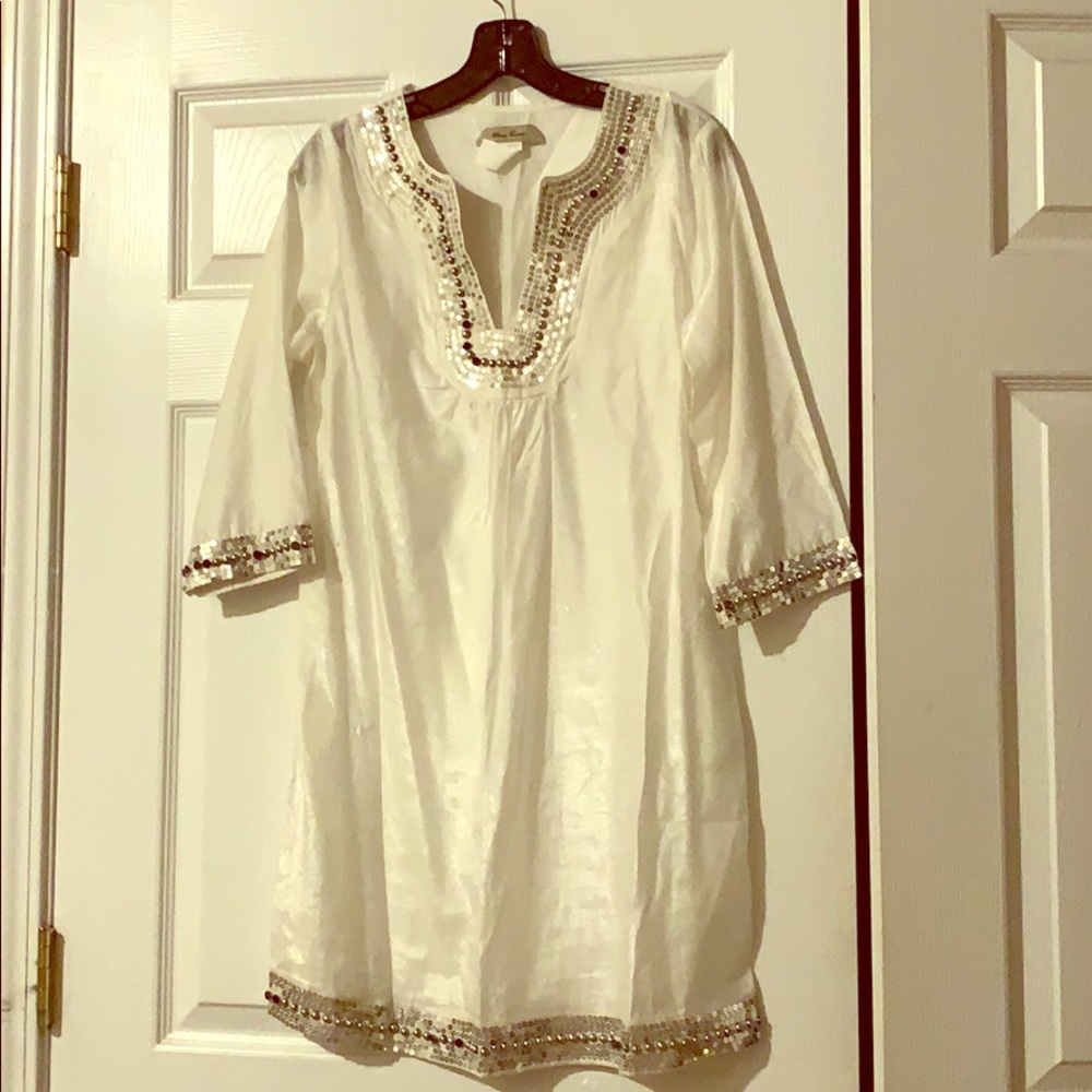 White embellished mini
